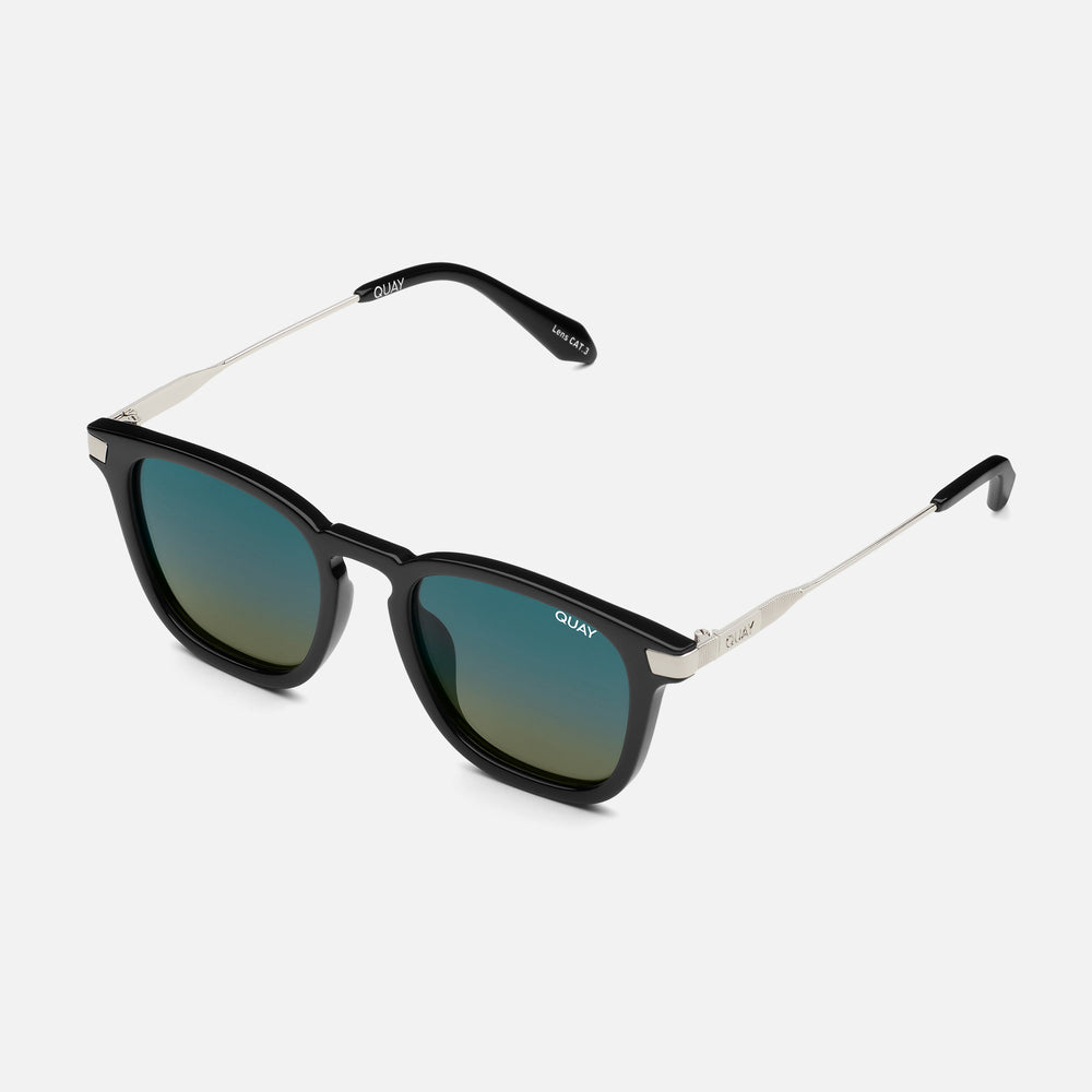 BLACK SILVER/BLUE GREEN POLARIZED