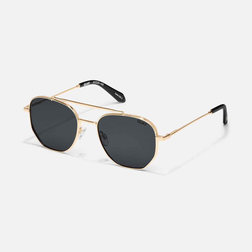 BRUSHED GOLD/SMOKE POLARIZED