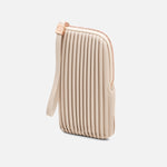 BONE PLEATED/ROSE GOLD